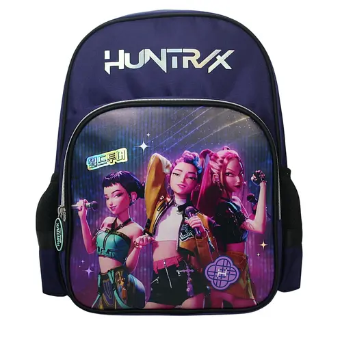 Kpop Demon Hunters Kpop Demon Hunters Huntrix Rugzak en Drinkfles Set – Schooltas met Drinkbeker – Marineblauw – Officieel Gelicenseerd