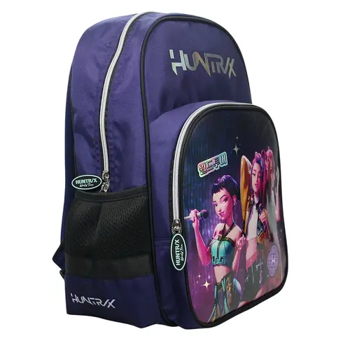 Kpop Demon Hunters Kpop Demon Hunters Huntrix Rugzak en Drinkfles Set – Schooltas met Drinkbeker – Marineblauw – Officieel Gelicenseerd