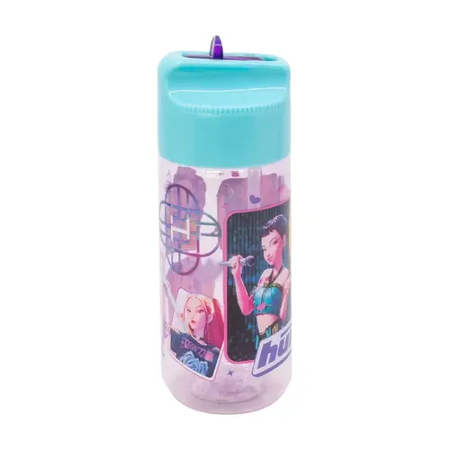 Kpop Demon Hunters Kpop Demon Hunters Huntrix Rugzak en Drinkfles Set – Schooltas met Drinkbeker – Marineblauw – Officieel Gelicenseerd
