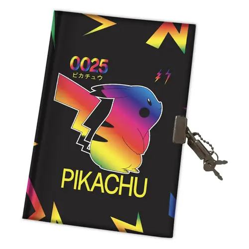 Pokemon Pokémon Pikachu Rugzak, Deskmat en Notebook Set – Schooltas met Bureauonderlegger en Notitieboek – Zwart – Officieel Gelicenseerd