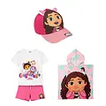 Gabby's Poppenhuis Gabby's Dollhouse Pet, Kledingset en Poncho Set – Meisjes Zomer Bundle – Roze Wit – Officieel Gelicenseerd
