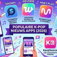 Welke apps zijn populair voor het volgen van K-pop nieuws? (2026)