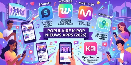 Welke apps zijn populair voor het volgen van K-pop nieuws? (2026)