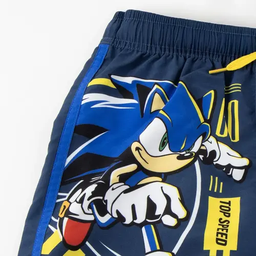 Sonic the Hedgehog Sonic the Hedgehog Zwembroek, Pet en Zonnebril Set – Jongens Zomer Bundle – Blauw – Officieel Gelicenseerd