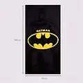 DC Comics Batman Strandlaken 90 x 180 cm – Sneldrogende Strandhanddoek – Zwart Geel – Officieel DC Comics Gelicenseerd