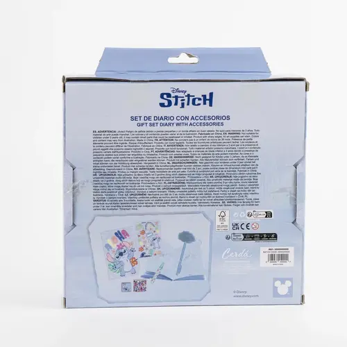 Disney Disney Stitch Dagboek met Slot en Fluffy Pen - Complete Schrijfset met Stickers en Accessoires - Officieel Gelicenseerd