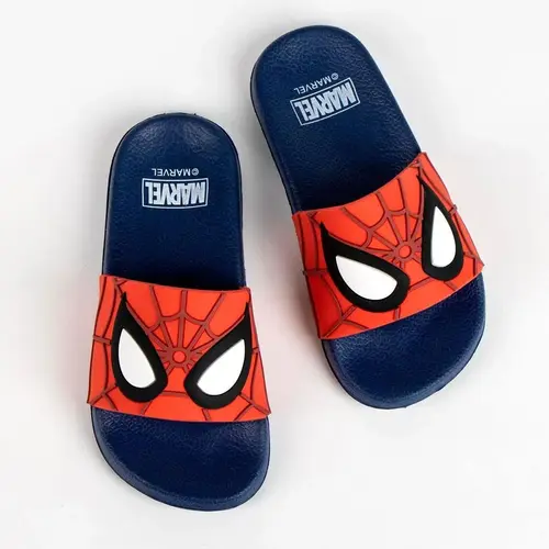 Marvel Spiderman Slippers Jongens - Marvel Badslippers - Antislip Zwembad Slippers - Blauw/Rood - Officieel Gelicenseerd Marvel Spiderman Slippers Jongens - Marvel Badslippers - Antislip Zwembad Slippers - Blauw/Rood - Officieel Gelicenseerd