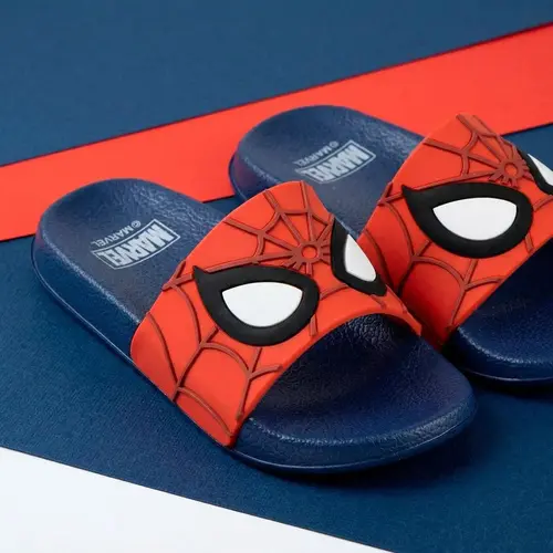 Marvel Spiderman Slippers Jongens - Marvel Badslippers - Antislip Zwembad Slippers - Blauw/Rood - Officieel Gelicenseerd Marvel Spiderman Slippers Jongens - Marvel Badslippers - Antislip Zwembad Slippers - Blauw/Rood - Officieel Gelicenseerd