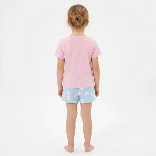Bluey Bluey en Bingo Shortama Meisjes Roze en Lichtblauw - Korte Pyjama met T-shirt en Short - Officieel Gelicenseerd