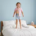 Bluey Bluey en Bingo Shortama Meisjes Roze en Lichtblauw - Korte Pyjama met T-shirt en Short - Officieel Gelicenseerd