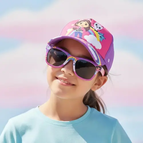 Gabby's Poppenhuis Gabby's Poppenhuis Pet met Zonnebril voor Meisjes – Roze/Paars – Officieel Gelicenseerd