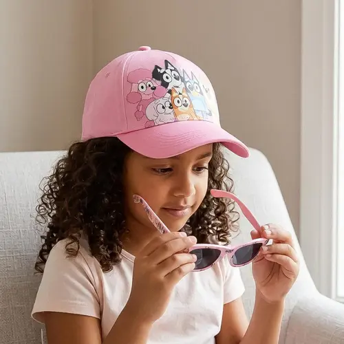 Bluey Bluey en Bingo Pet met Zonnebril voor Meisjes - Roze - UV400 Bescherming - Officieel Gelicenseerd