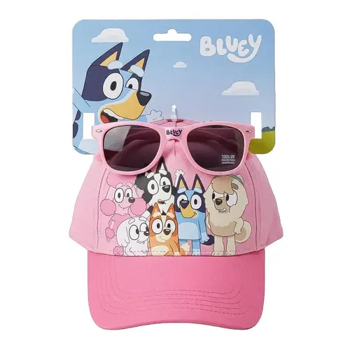 Bluey Bluey en Bingo Pet met Zonnebril voor Meisjes - Roze - UV400 Bescherming - Officieel Gelicenseerd