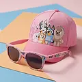 Bluey Bluey en Bingo Pet met Zonnebril voor Meisjes - Roze - UV400 Bescherming - Officieel Gelicenseerd