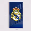 Real Madrid Real Madrid Strandlaken - Polyester Handdoek - Blauw - 70 x 140 cm - Officieel Gelicenseerd