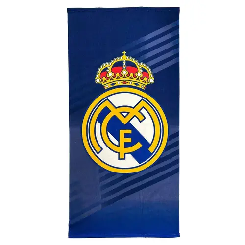 Real Madrid Real Madrid Strandlaken - Polyester Handdoek - Blauw - 70 x 140 cm - Officieel Gelicenseerd