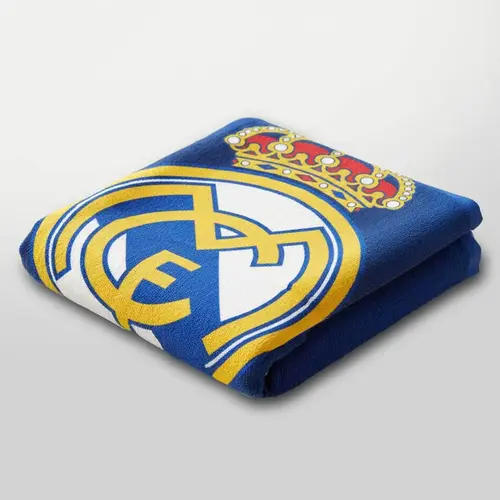 Real Madrid Real Madrid Strandlaken - Polyester Handdoek - Blauw - 70 x 140 cm - Officieel Gelicenseerd