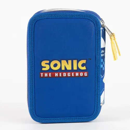 Sonic the Hedgehog Sonic the Hedgehog Gevuld Etui 3 Vaks – 46 Delig – 3D Ring Design – Officieel Gelicenseerd