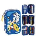 Sonic the Hedgehog Sonic the Hedgehog Gevuld Etui 3 Vaks – 46 Delig – 3D Ring Design – Officieel Gelicenseerd