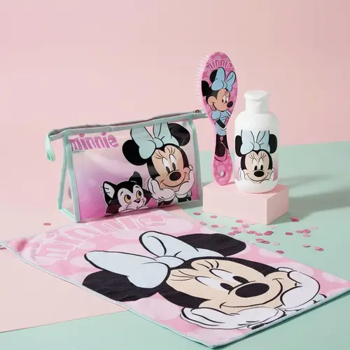 Disney Minnie Mouse Verzorgingsset Toilettas Handdoek Haarborstel Flesje Officieel Gelicenseerd Disney Minnie Mouse Verzorgingsset Toilettas Handdoek Haarborstel Flesje Officieel Gelicenseerd