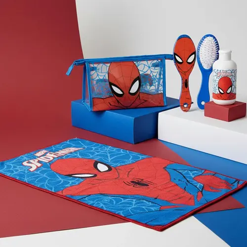 Marvel Spiderman Verzorgingsset Jongens met Transparante Toilettas Handdoek Haarborstel en Hervulbaar Flesje Officieel Gelicenseerd Marvel Spiderman Verzorgingsset Jongens met Transparante Toilettas Handdoek Haarborstel en Hervulbaar Flesje Officieel Gelicenseerd