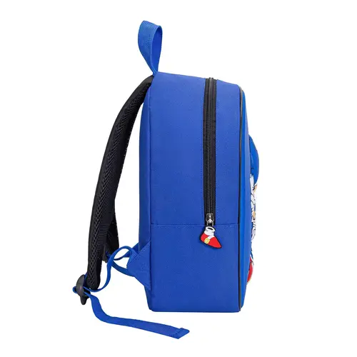 Sonic the Hedgehog Sonic The Hedgehog Rugzak Blauw 3D Voorkant Verstelbare Schouderbanden Officieel Gelicenseerd