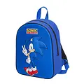 Sonic the Hedgehog Sonic The Hedgehog Rugzak Blauw 3D Voorkant Verstelbare Schouderbanden Officieel Gelicenseerd