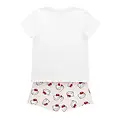 Hello Kitty Hello Kitty and Friends Shortama Meisjes Wit Roze – Tweedelige Zomerset met Hello Kitty My Melody Kuromi en Cinnamoroll – Officiële Sanrio Merchandise