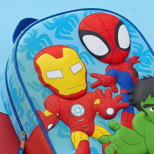 Marvel Marvel Spidey and His Amazing Friends Rugzak Jongens 3D Blauw Rood Met Zijvak