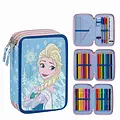Disney Frozen Gevuld Etui 3 Vaks – Elsa – Blauw – 51 Delig – Officieel Gelicenseerd – Inclusief Stiften, Kleurpotloden en Schoolspullen Disney Frozen Gevuld Etui 3 Vaks – Elsa – Blauw – 51 Delig – Officieel Gelicenseerd – Inclusief Stiften, Kleurpotloden en Schoolspullen