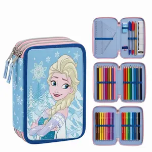Disney Frozen Filled Pencil Case 3 Compartments Elsa Blue Disney Frozen Filled Pencil Case 3 Compartments Elsa Blue