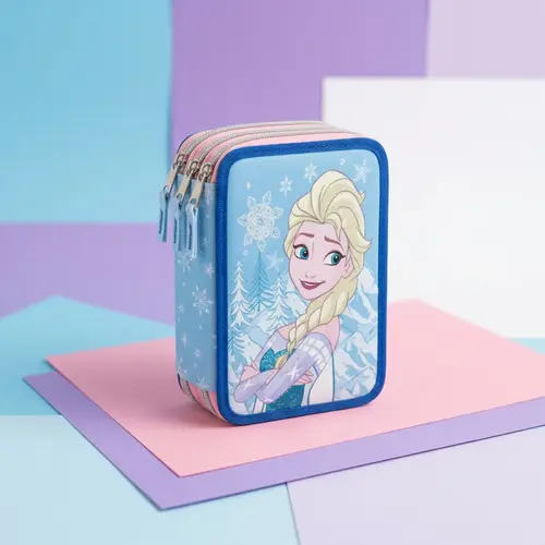 Disney Frozen Gevuld Etui 3 Vaks – Elsa – Blauw – 51 Delig – Officieel Gelicenseerd – Inclusief Stiften, Kleurpotloden en Schoolspullen Disney Frozen Gevuld Etui 3 Vaks – Elsa – Blauw – 51 Delig – Officieel Gelicenseerd – Inclusief Stiften, Kleurpotloden en Schoolspullen