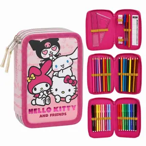 Hello Kitty Hello Kitty and Friends Filled Pencil Case 3 Compartments Hello Kitty Hello Kitty and Friends Filled Pencil Case 3 Compartments