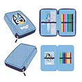 Bluey Bluey Gevulde Fluffy Etui - 1 Zipper Etui met Schoolspullen - Pluche Etui - Officiële Bluey Merchandise Bluey Bluey Gevulde Fluffy Etui - 1 Zipper Etui met Schoolspullen - Pluche Etui - Officiële Bluey Merchandise