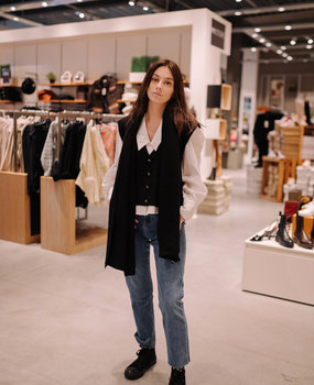 LEVY écharpe laine noir