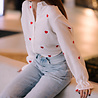 NAIA chemise blanche à coeur rouge NAIA chemise blanche à coeur rouge