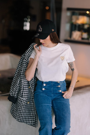 ATHEA t-shirt blanc et doré ATHEA t-shirt blanc et doré