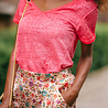GABIN t-shirt en lin fraise GABIN t-shirt en lin fraise