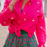 NAIA chemise fuchsia à coeur doré NAIA chemise fuchsia à coeur doré