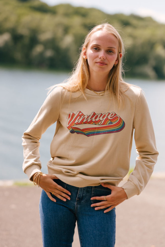 VINTAGE pull beige VINTAGE pull beige