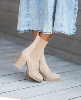 KATIE bottines beiges