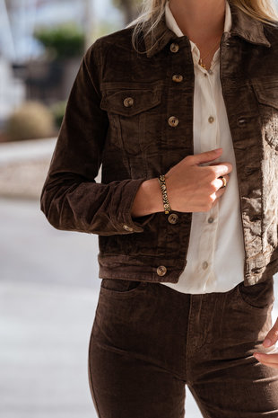 SOLEA veste en velours chocolat SOLEA veste en velours chocolat