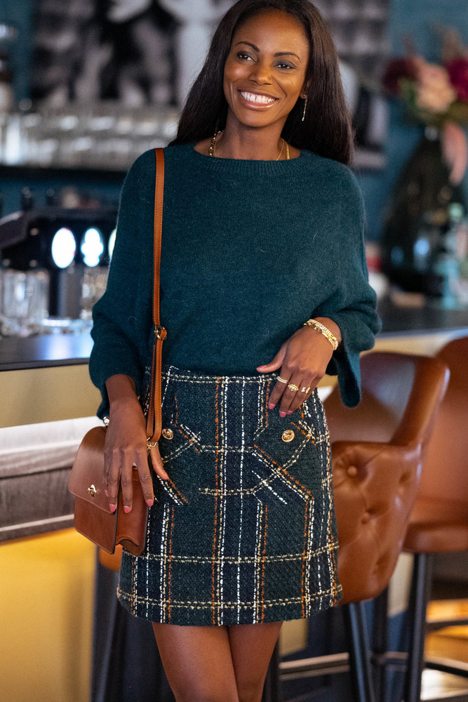 LIVIA pull vert bouteille