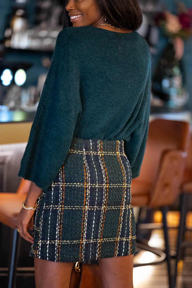 LIVIA pull vert bouteille