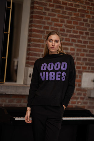 GOOD VIBES pull noir