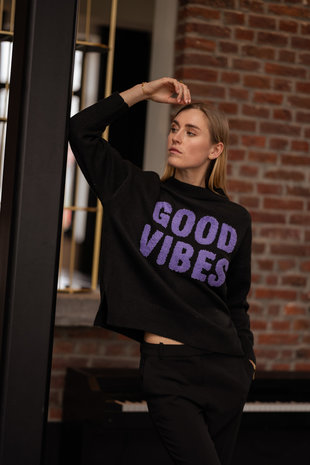 GOOD VIBES pull noir