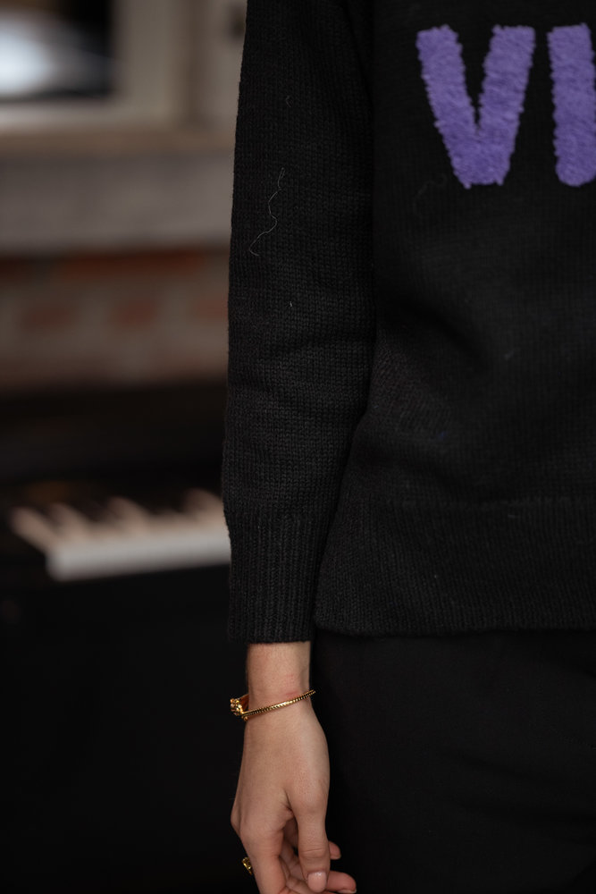 GOOD VIBES pull noir