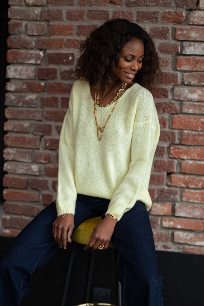 LOAS pull jaune clair LOAS pull jaune clair