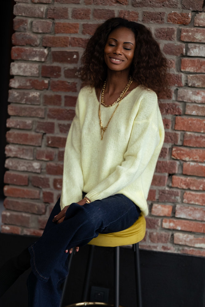 LOAS pull jaune clair LOAS pull jaune clair