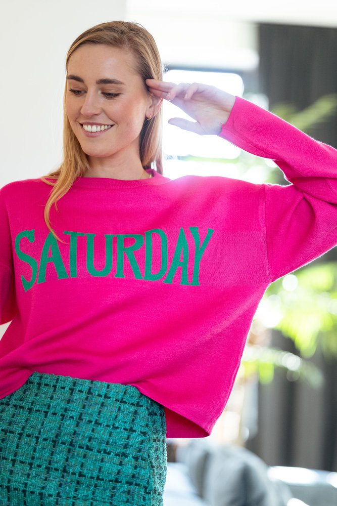 SATURDAY pull fuchsia